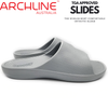 Archline Rebound Orthotic Slides Flip Flop Thongs Slip On Arch Support - Stone Grey - Euro 46