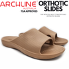 Archline Rebound Orthotic Slides Flip Flop Thongs Slip On Arch Support - Putty - Euro 42