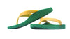 ARCHLINE Orthotic Thongs Arch Support Shoes Footwear Flip Flops Orthopedic - Green/Gold - EUR 40