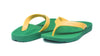 ARCHLINE Orthotic Thongs Arch Support Shoes Footwear Flip Flops Orthopedic - Green/Gold - EUR 43