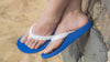 ARCHLINE Orthotic Thongs Arch Support Shoes Footwear Flip Flops Orthopedic - White/Blue - EUR 38