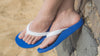 ARCHLINE Orthotic Thongs Arch Support Shoes Footwear Flip Flops Orthopedic - White/Blue - EUR 40