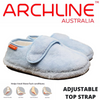 ARCHLINE Orthotic Plus Slippers Closed Scuffs Pain Relief Moccasins - Baby Blue - EU 35