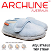 ARCHLINE Orthotic Plus Slippers Closed Scuffs Pain Relief Moccasins - Baby Blue - EU 41