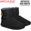 Archline Orthotic UGG Boots Slippers Arch Support Warm Orthopedic Shoes - Charcoal