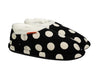 ARCHLINE Orthotic Slippers CLOSED Arch Scuffs Pain Moccasins Relief - Black/White Polka Dots - EUR 43 (Womens 12 US)