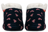 ARCHLINE Orthotic Slippers CLOSED Arch Scuffs Moccasins Pain Relief - Navy with Hearts - EUR37