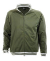 Identitee Mens Varsity Track Suit Top Jacket Jumper Long Sleeve Sunset Urban Casual - Army Green - XXX-Large