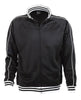 Identitee Mens Varsity Track Suit Top Jacket Jumper Long Sleeve Sunset Urban Casual - Black - XX-Large