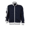 Identitee Mens Varsity Track Top Jacket Tracksuit Warm Winter Jumper Long Sleeve - Navy/White - 3XL