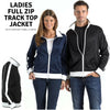 Identitee Ladies Track Top Jacket Tracksuit Warm Winter Full Zip Varsity Jumper - Navy/White - XL (18-20)