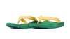 ARCHLINE Flip Flops Orthotic Thongs Arch Support Shoes Footwear - Green/Gold - EUR 41