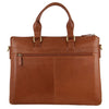 Pierre Cardin Mens Leather Briefcase Business Bag Shoulder Laptop Tote  - Tan