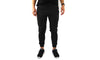 Mens Skinny Track Pants Joggers Trousers Gym Casual Sweat Cuffed Slim Trackies Fleece - Black - L