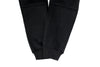 Mens Skinny Track Pants Joggers Trousers Gym Casual Sweat Cuffed Slim Trackies Fleece - Black - L