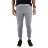 Mens Skinny Track Pants Joggers Trousers Gym Casual Sweat Cuffed Slim Trackies Fleece - Heather Grey - M