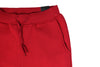 Mens Skinny Track Pants Joggers Trousers Gym Casual Sweat Cuffed Slim Trackies Fleece - Red - L