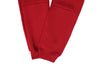 Mens Skinny Track Pants Joggers Trousers Gym Casual Sweat Cuffed Slim Trackies Fleece - Red - M