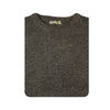 100% SHETLAND WOOL CREW Round Neck Knit JUMPER Pullover Mens Sweater Knitted - Charcoal (29) - 5XL