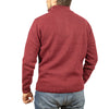 100% SHETLAND WOOL Half Zip Up Knit JUMPER Pullover Mens Sweater Knitted - Burgundy (97) - 3XL