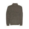 100% SHETLAND WOOL Half Zip Up Knit JUMPER Pullover Mens Sweater Knitted - Charcoal (29) - XL