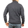 100% SHETLAND WOOL Half Zip Up Knit JUMPER Pullover Mens Sweater Knitted - Denim Blue (45) - 4XL