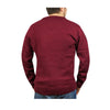 100% Shetland Wool V Neck Knit Jumper Pullover Mens Sweater Knitted - Burgundy (97) - M