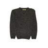 100% Shetland Wool V Neck Knit Jumper Pullover Mens Sweater Knitted - Charcoal (29) - XXL