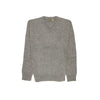 100% Shetland Wool V Neck Knit Jumper Pullover Mens Sweater Knitted - Grey (21) - M