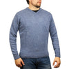 100% Shetland Wool V Neck Knit Jumper Pullover Mens Sweater Knitted - Sky (40) - 4XL