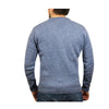 100% Shetland Wool V Neck Knit Jumper Pullover Mens Sweater Knitted - Sky (40) - 4XL