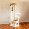 5-Platform Plush and Wicker Cat Tree