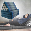 Large Thai Triangle Pillow THREE FOLDS Blue