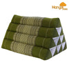 Thai Triangle Pillow Backrest Cushion Kapok Filled Green