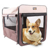 Pet Carrier Bag Soft Dog Crate Cage Kennel Tent House Foldable Portable Car Bed Brown 70*52*52CM