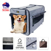 Pet Carrier Bag Soft Dog Crate Cage Kennel Tent House Foldable Portable Car Bed Brown 70*52*52CM