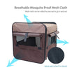 Pet Carrier Bag Soft Dog Crate Cage Kennel Tent House Foldable Portable Car Bed Brown 70*52*52CM