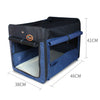 Pet Carrier Bag Soft Dog Crate Cage Kennel Tent House Foldable Portable Car Bed Navy Blue 46x38x41CM