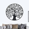 Black Tree of Life Wall Art Hanging Metal Iron Sculpture Garden 60cm