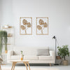 Metal Wall Picture with Leaves 40 x 60 cm Golden Decoration