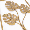 Metal Wall Picture with Leaves 40 x 60 cm Golden Decoration