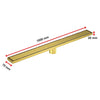 1000mm Tile Insert Bathroom Shower Brushed Brass Grate Drain w/Centre outlet Floor Waste