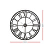 Artiss 60cm Wall Clock Large Roman Numerals Metal Black