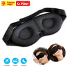 Unisex Travel Sleep Eye Mask soft 3D Memory Foam Padded Sleeping Blindfold with Extra 2X Ear Plugs Included!