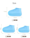 Pair of Outdoor Waterproof Reusable Slip-Resistant Silicone SHOE COVER