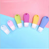 Three 38/60/90 ML Silicone Travel Shampoo Cosmetic Empty Squeeze Bottles