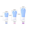 Three 38/60/90 ML Silicone Travel Shampoo Cosmetic Empty Squeeze Bottles