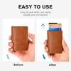 RFID Blocking Quality Leather Credit Card Holder Wallet With Pop Up Card Case