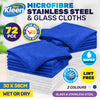 Xtra Kleen 72PCE Microfibre Stainless Steel & Glass Cloth Lint Free 30 x 38cm