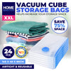 Home Master 24PCE Vacuum Storage Bags XXL Re-Usable Space Saver 80 x 145cm